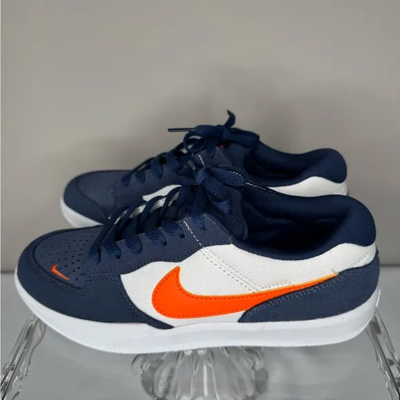 Nike Forcé 58 SB Men’s Midnight Navy-Orange Sneakers Size 5.5 NWOT