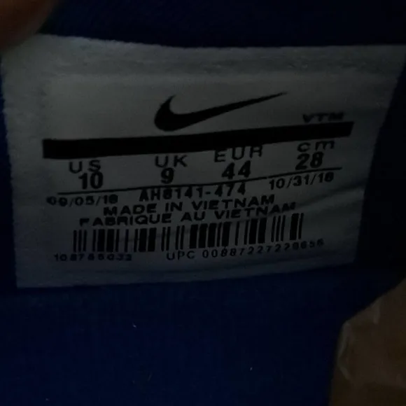 Nike Free Metcon Training Sneakers Men Size 10 Team Royal Blue Shoes AH8141