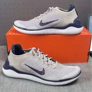Nike Free RN 2018 Moon Particle Gray Blue Running Shoes AQ0557-200 Men's Size 10
