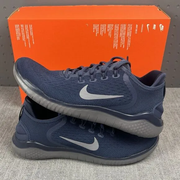 Nike Free RN 2018 Thunder Blue Gunsmoke 942836-401 Running Shoes Men's Sz 10
