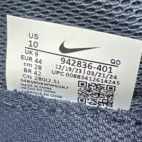 Nike Free RN 2018 Thunder Blue Gunsmoke 942836-401 Running Shoes Men's Sz 10
