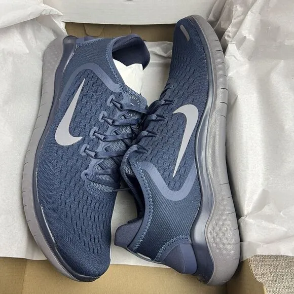 Nike Free RN 2018 Thunder Blue Gunsmoke 942836-401 Running Shoes Men's Sz 10
