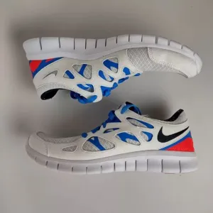 Nike Free Run 2 White Photo Blue Red Black Sneakers Shoes DX1794-100 Men's 9.5
