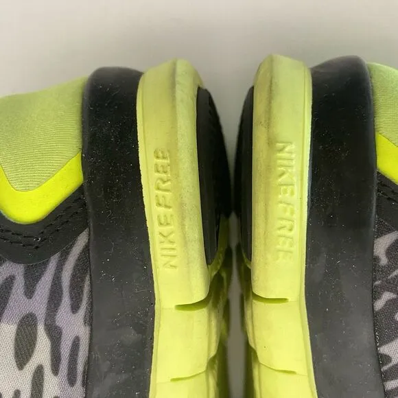 Nike Free TR Connect 2 Women Size 9 Gray Leopard Print Training Shoes 3648