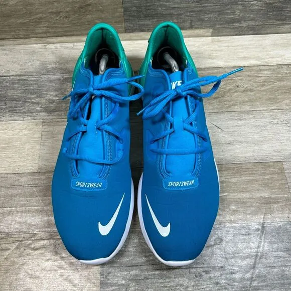 Nike Hakata Shoes Men's 11.5 Blue Green Running Lightweight Training Sneakers