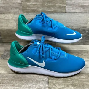 Nike Hakata Shoes Men's 11.5 Blue Green Running Lightweight Training Sneakers