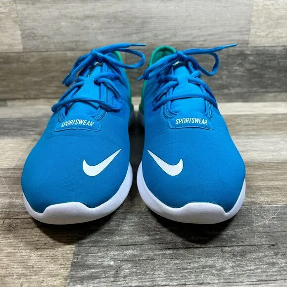 Nike Hakata Shoes Men's 11.5 Blue Green Running Lightweight Training Sneakers