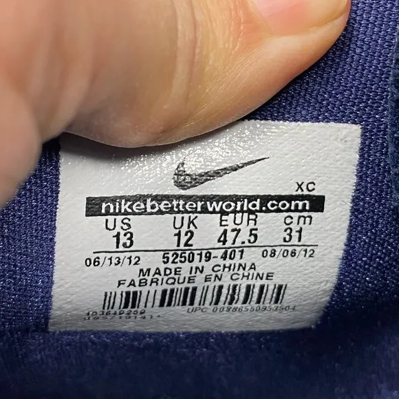 NIKE Hyperfuse TB Basketball Shoes 525021-401 Blue/White