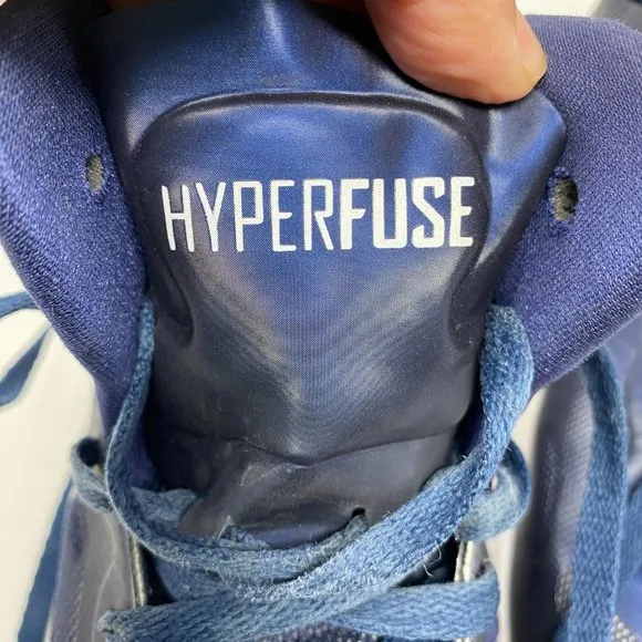 NIKE Hyperfuse TB Basketball Shoes 525021-401 Blue/White