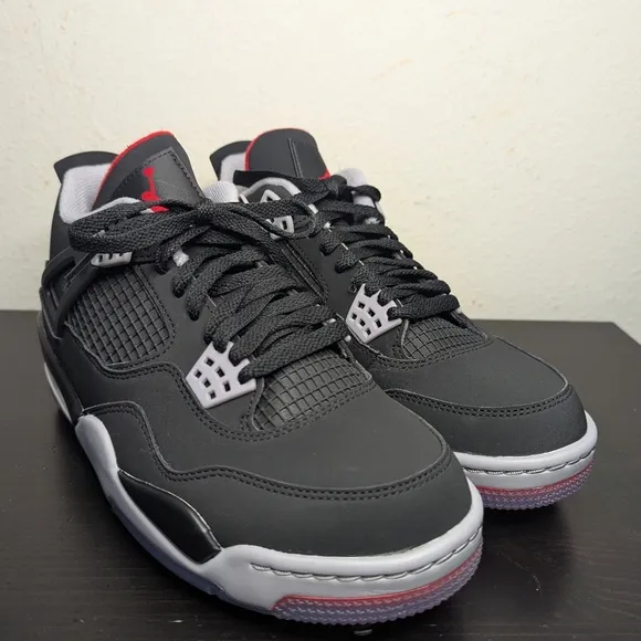 Nike Jordan 4 Golf Bred Sneakers Shoes CU9981-002 Mens Sizes Black New