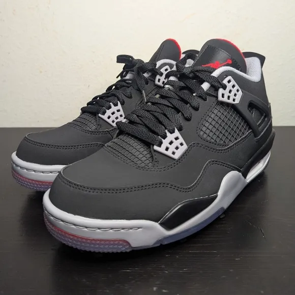 Nike Jordan 4 Golf Bred Sneakers Shoes CU9981-002 Mens Sizes Black New