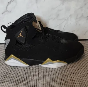 Nike Jordan True Flight Black Metallic Gold Mens Sneakers Shoes Size 10