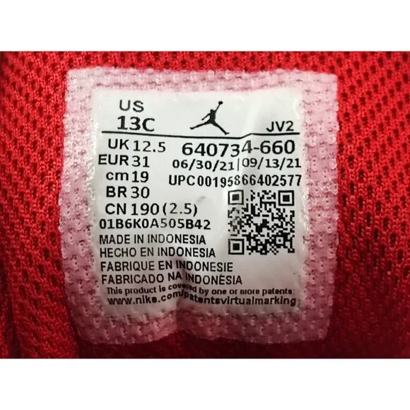 Nike Kids Air Jordan 1 Mid Reverse Bred Black Red Shoes GS Size 13C US