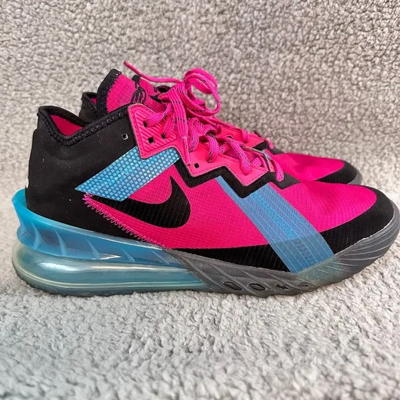 Nike LeBron 18 Low Men's size 9.5 Neon Colorful Basketball athletic Shoes CV7562