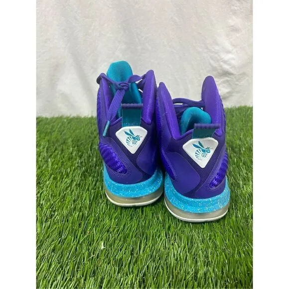 Nike Lebron 9 Hornets Size 6Y Purple Blue Summit Lake 2012 472664-500