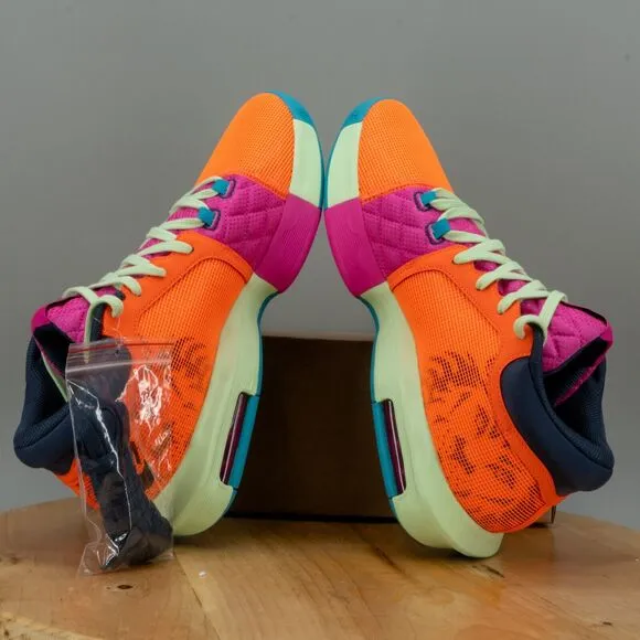 Nike LeBron Witness 8 Mens Size 13 Shoes Orange Fuchsia Green Sneakers
