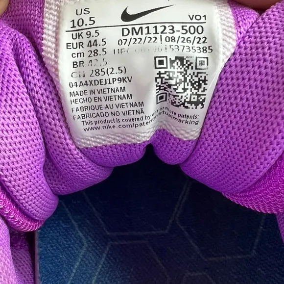 Nike Lebron Witness VII Basketball Sneakers Shoes, Purple, Sz 10.5