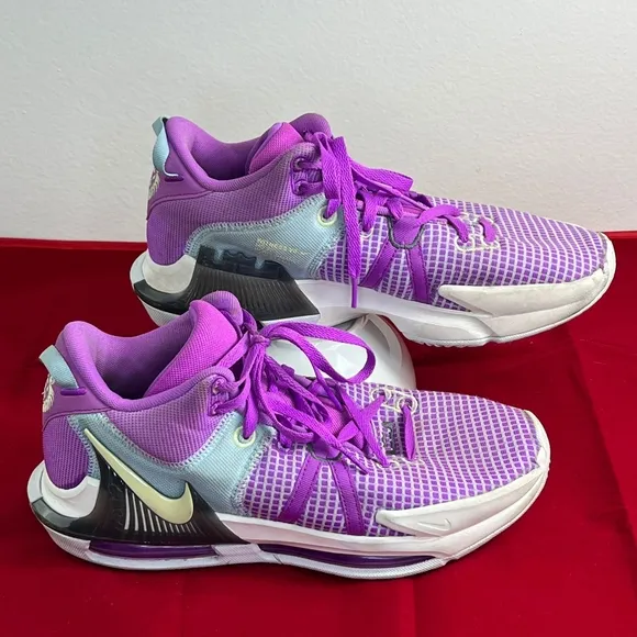 Nike Lebron Witness VII Basketball Sneakers Shoes, Purple, Sz 10.5