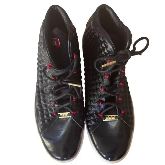 Nike Lebron XII NSW Lifestyle Black Challenge Mens Shoes Sneakers 12.5 bv