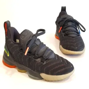 NIKE Lebron XVI Black Sneakers Multicolor Trim AQ2467-004 Shoes Kids Boys 10.5 C