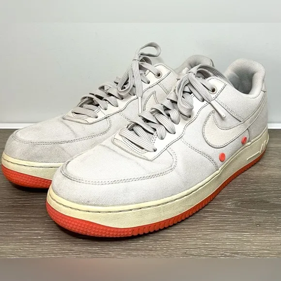Nike Mens Air Force 1 07 Canvas Low Top Sneakers Shoes Sz 11.5