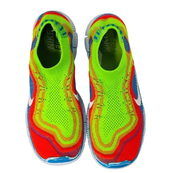Nike Mens‎ Free 5.0 Flyknit Rainbow Shoes 615805-316