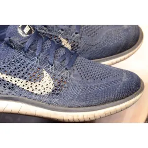 Nike Men's Free RN Flyknit 2018 Navy Blue White Running Shoes Sneakers Size 9.5‎