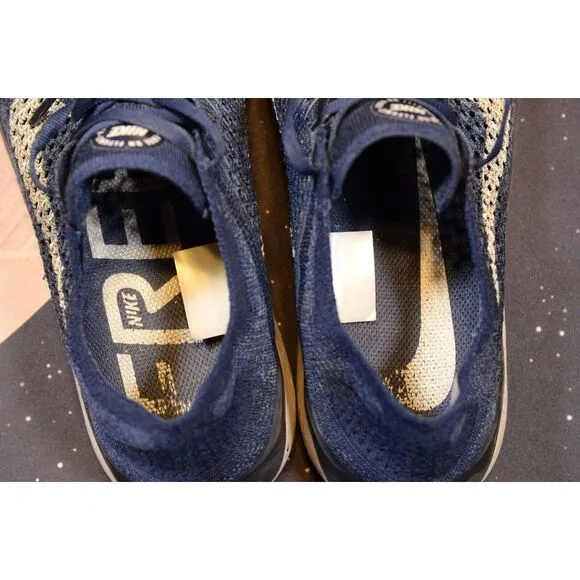 Nike Men's Free RN Flyknit 2018 Navy Blue White Running Shoes Sneakers Size 9.5‎