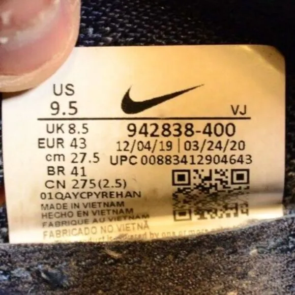 Nike Men's Free RN Flyknit 2018 Navy Blue White Running Shoes Sneakers Size 9.5‎