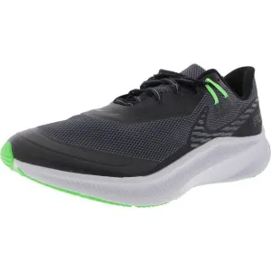 Nike Mens Quest 3 Shield Black Lace-Up Manmade Running &amp; Training Shoes New