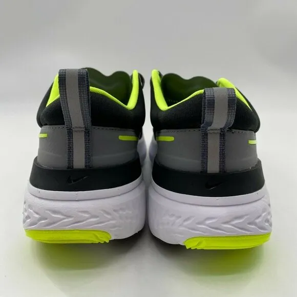 Nike Men's React Miler 2 Running Shoes Sneakers Black/Gray/Volt CW7121-002 Sz 8