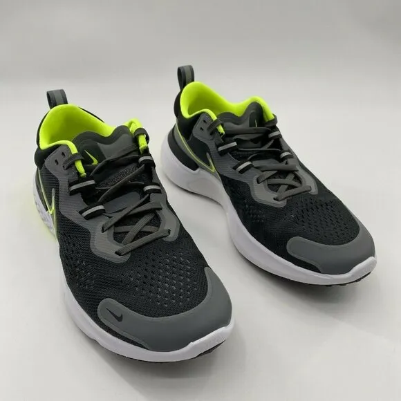 Nike Men's React Miler 2 Running Shoes Sneakers Black/Gray/Volt CW7121-002 Sz 8