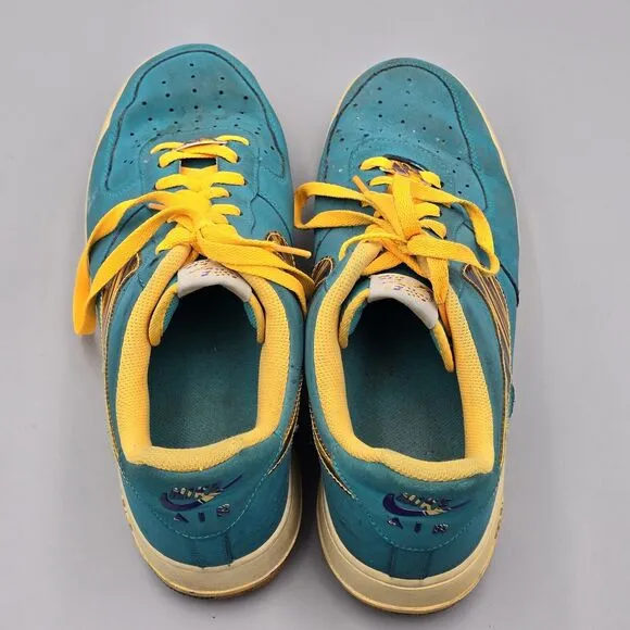 Nike Mens Size 13 Air Force 1 Low Purple Venom Atomic Mango Turbo Green Sneakers
