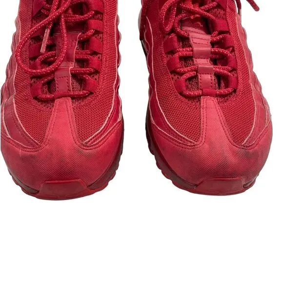 Nike Mens Size 8 Air Max 95 Shoes Sneakers Varsity Red Triple Red CQ9969-600