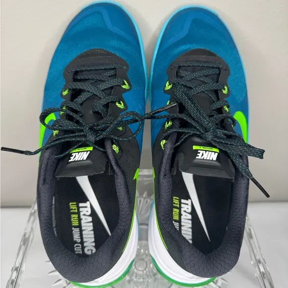 NIKE METCON 2 Flywire Men’s training Green and Blue Shoes Size 8.5