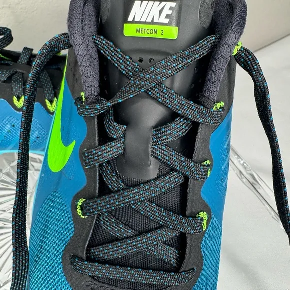 NIKE METCON 2 Flywire Men’s training Green and Blue Shoes Size 8.5