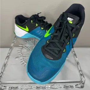 NIKE METCON 2 Flywire Men’s training Green and Blue Shoes Size 8.5