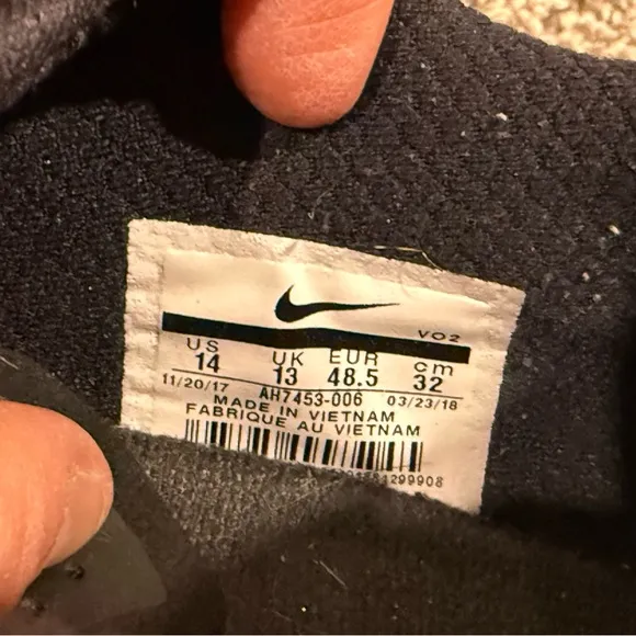 Nike Metcon 4 cross training shoe, size 14 men's