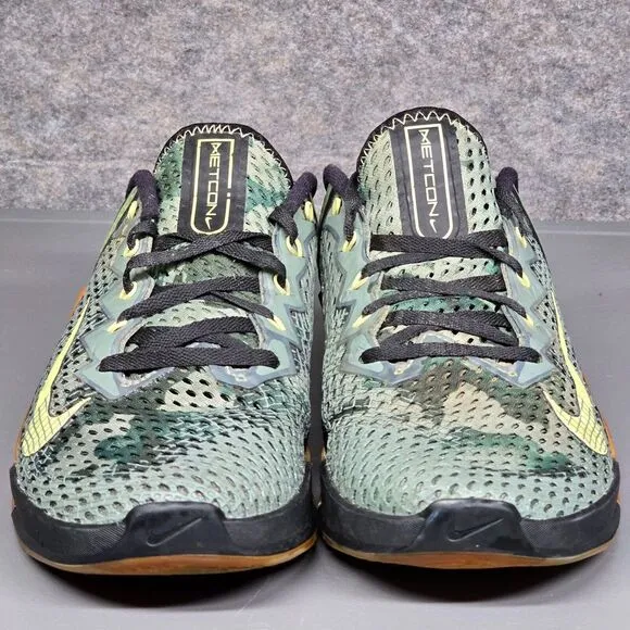 Nike Metcon 6 Training‎ Shoes Black Green Camo Yellow Workout Mens Sz 7