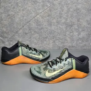 Nike Metcon 6 Training‎ Shoes Black Green Camo Yellow Workout Mens Sz 7