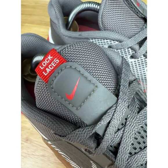 Nike Metcon 8 Training Gym Shoes Pewter Gray Gum Bottoms Light Crimson Men 9 GUC