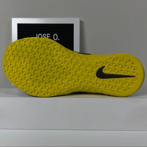 NIKE METCON FLYKNIT 3 SEQUOIA BRIGHT CITRON MENS WEIGHTLIFTING TRAINING SHOES SI