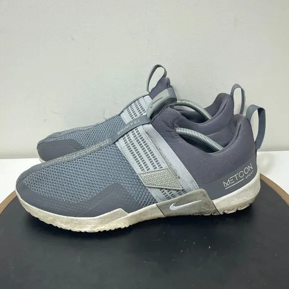 Nike Metcon Sports Shoe Mens 11.5 Gray Running Cross Training Slip On Athletic