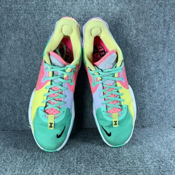 Nike PG 5 Mens Size 8 Basketball Shoes Pink Daughters Green Athletic Sneakers