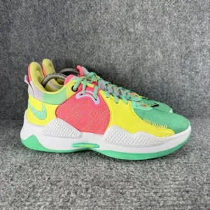Nike PG 5 Mens Size 8 Basketball Shoes Pink Daughters Green Athletic Sneakers