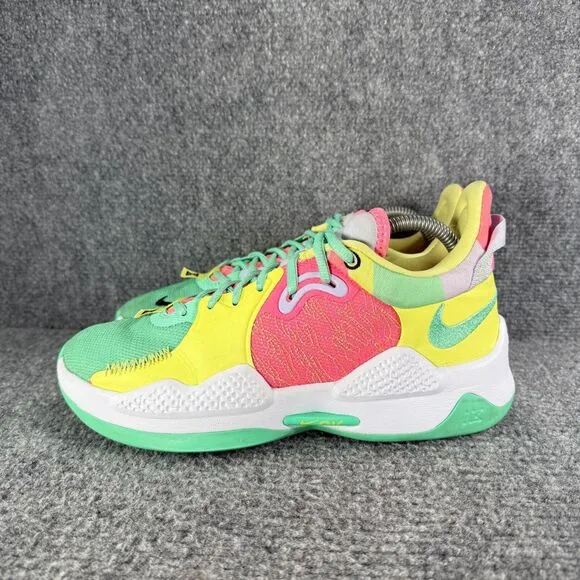 Nike PG 5 Mens Size 8 Basketball Shoes Pink Daughters Green Athletic Sneakers