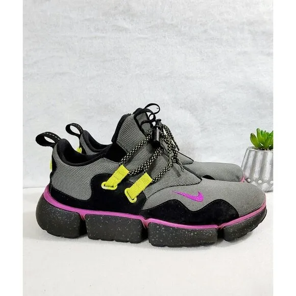 Nike Pocketknife DM SU Men's Gray River Rock Athletic Training Shoes Lace Up 10