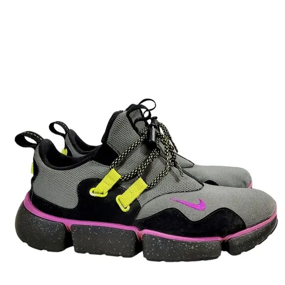Nike Pocketknife DM SU Men's Gray River Rock Athletic Training Shoes Lace Up 10