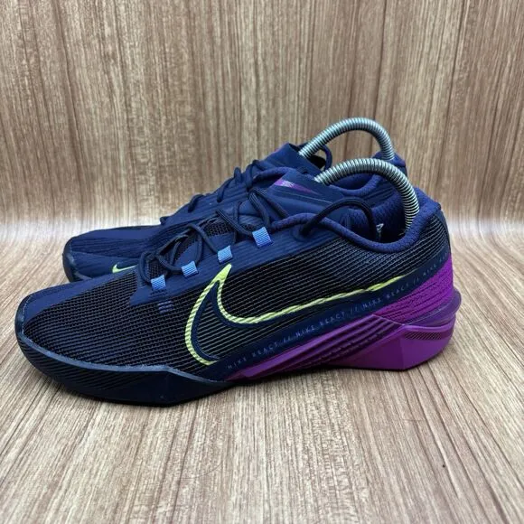 Nike React Metcon Turbo Blue Purple Women's Size 9.5 Training Shoes CT1249-400