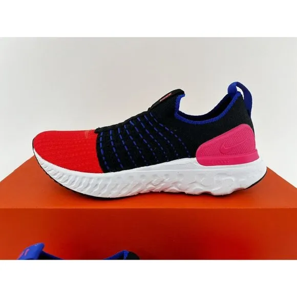 Nike React Phantom Run Flyknit 2 Women's Shoes Sneakers Black Red NO SHOE BOX